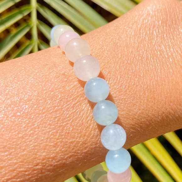 Pisces ♓️ Morganite Zodiac Bracelet - Picture 3 of 8